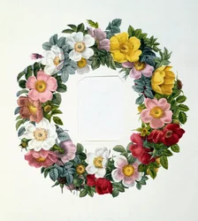 Couronne de roses, frontispice pour 